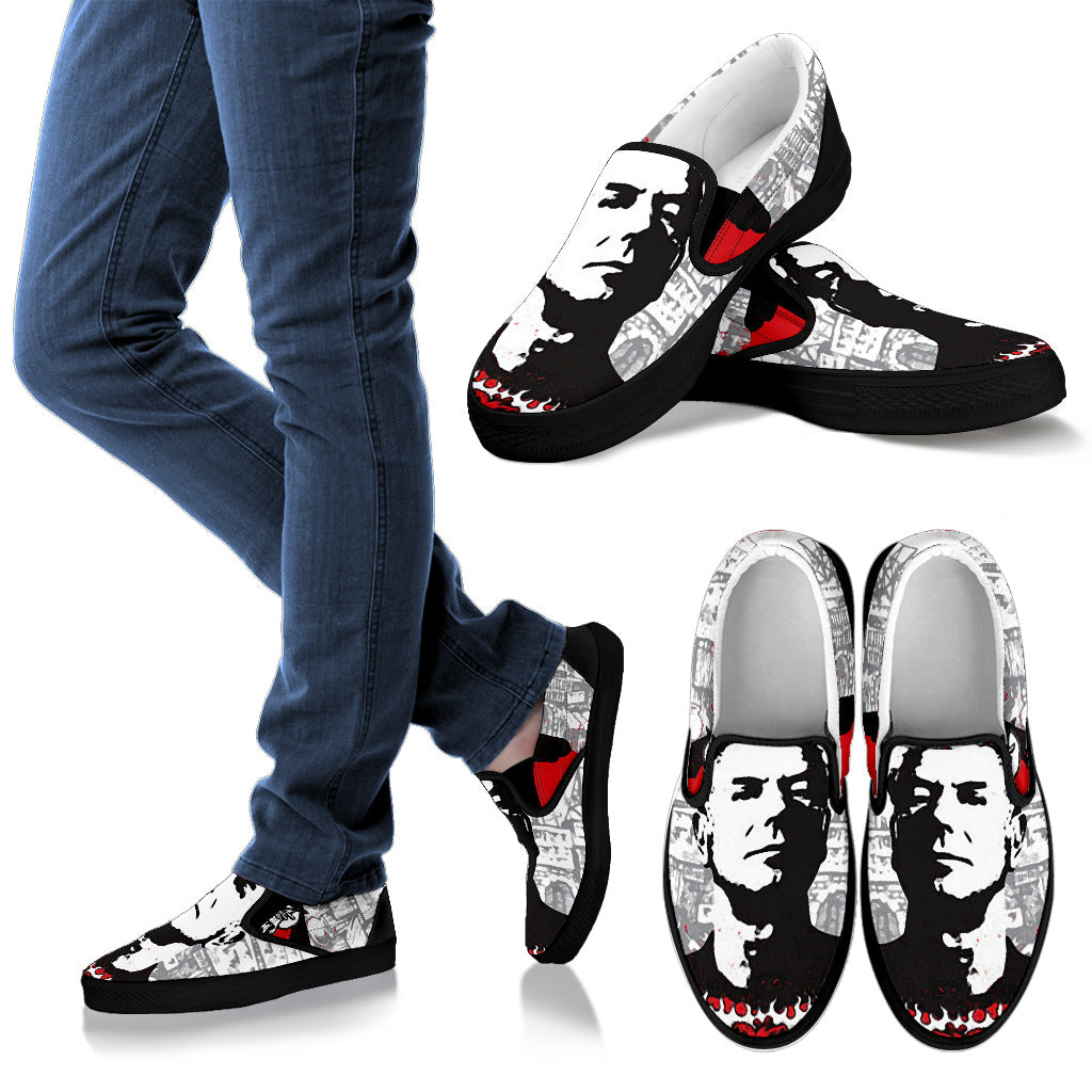 ANTHONY BOURDAIN SLIP ON WOMEN BLACK SHOES