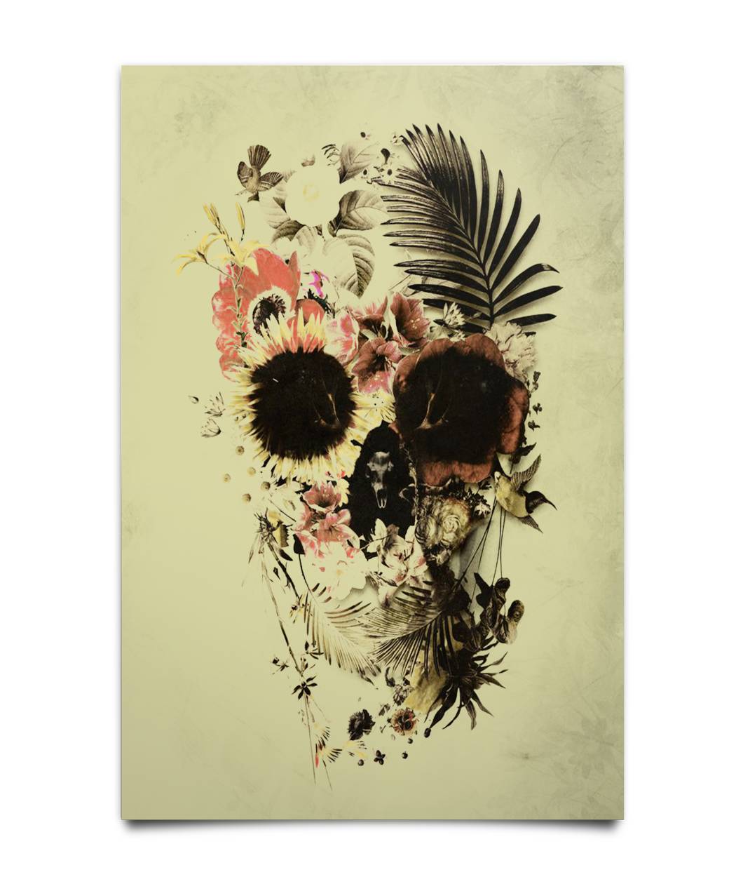 Flower Skull Poster