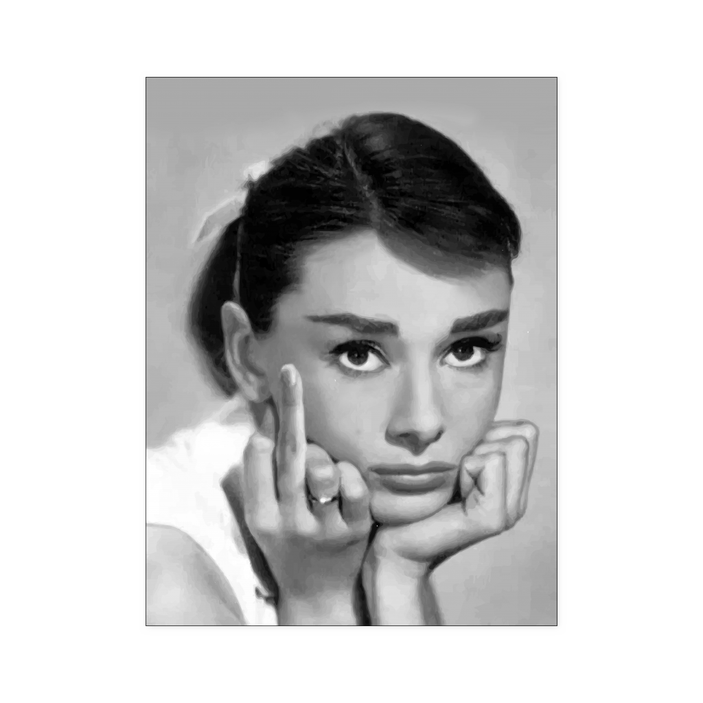 Audrey Fuck BnW 18x24