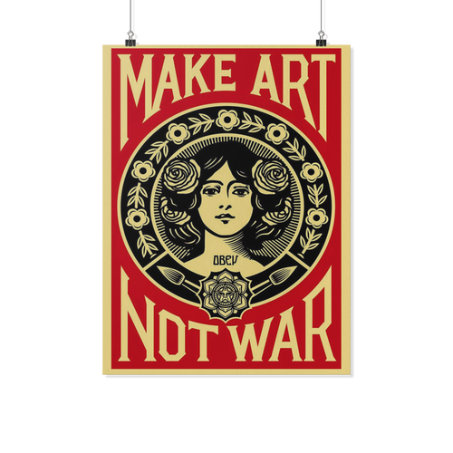 Make art not war poster kanh