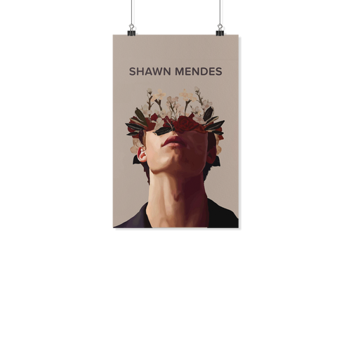 shawn mendes flower 11x17