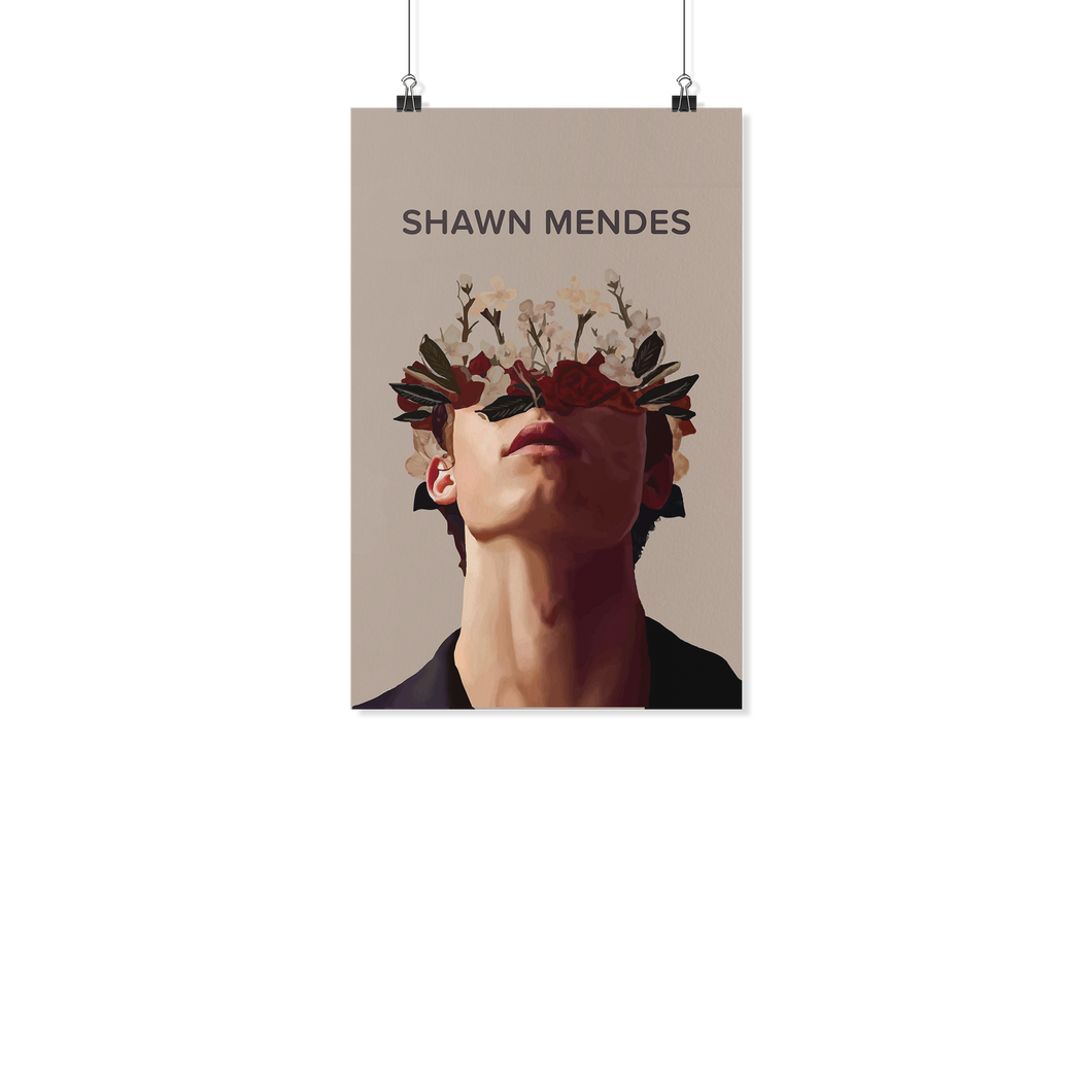 shawn mendes flower 11x17