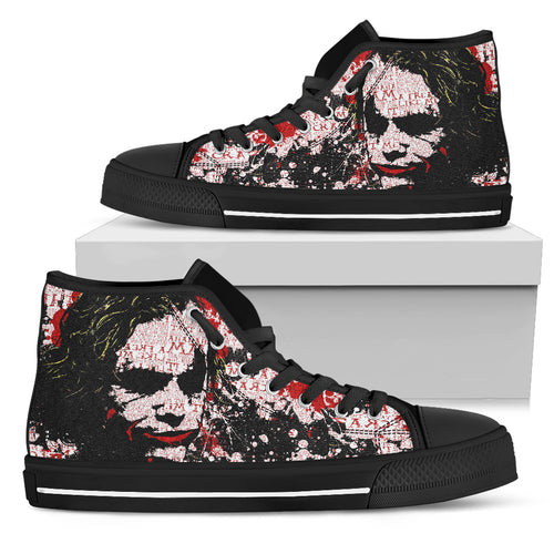 Joker Text Men Black Shoes