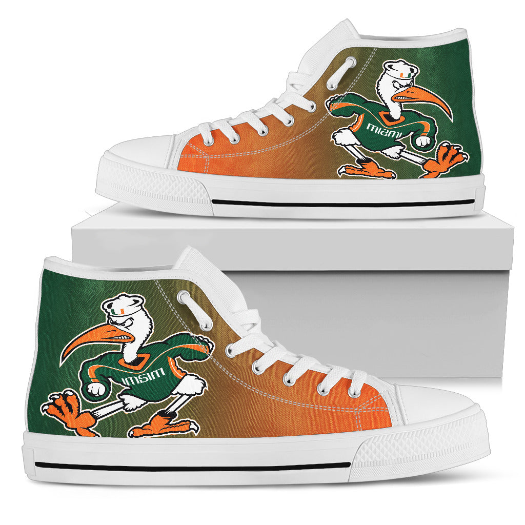 Miami Hurricanes Hightop Men White TD