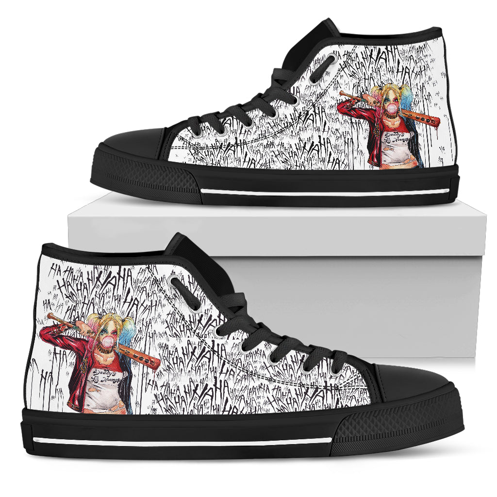 Harley Quinn Hightop Women Black TD