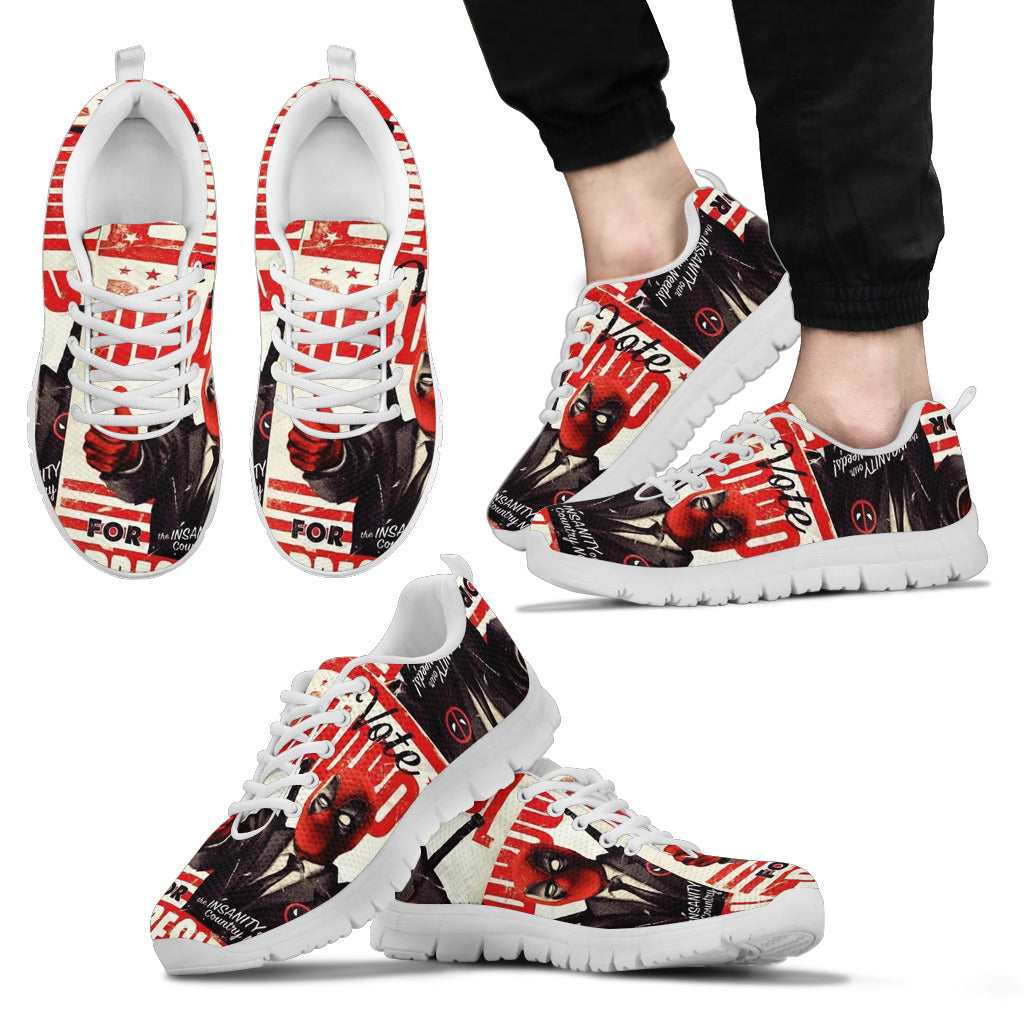 express deadpool vote men white running shoes