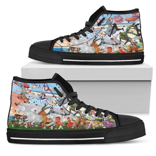 Collage of Miyazaki Color Hightop Women TD Black
