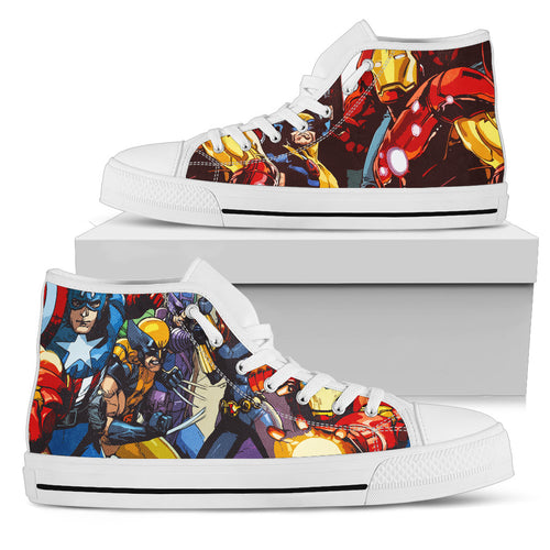 Marvel cap + flash women shoes