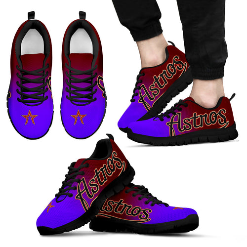 Houston Astros Men Black Running Shoes TD