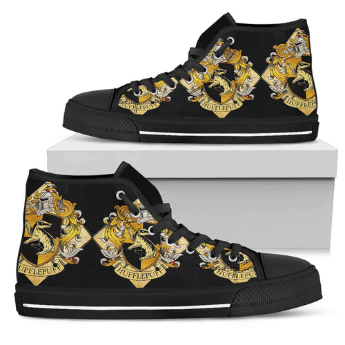 Hufflepuff multi crest women black shoes
