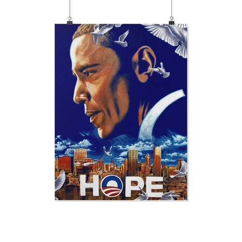 Obama and dove 18x24