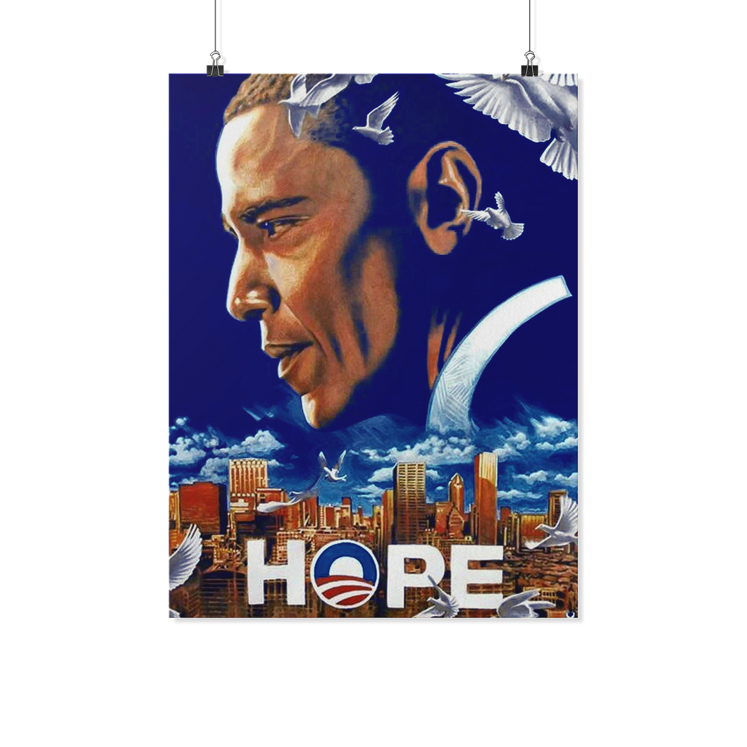 Obama and dove 18x24