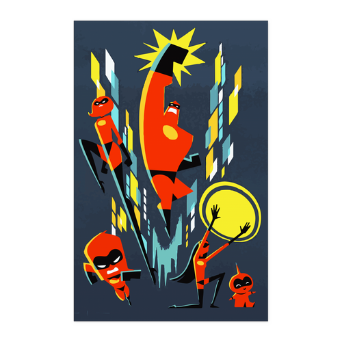 INCREDIBLES BLUE 11X17