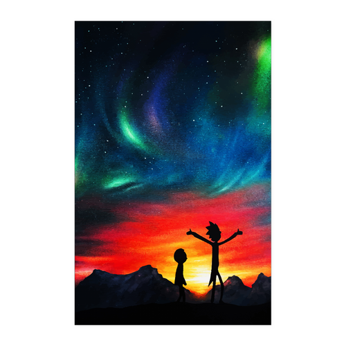 Rick morty sunset 11x17
