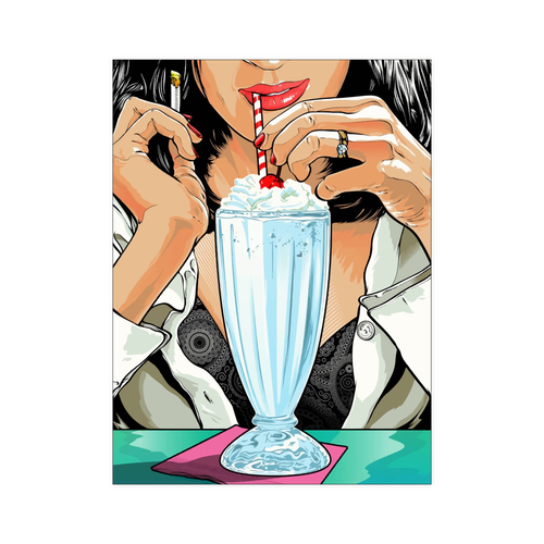 PULP FICTION ILLUSTRATION 18X24
