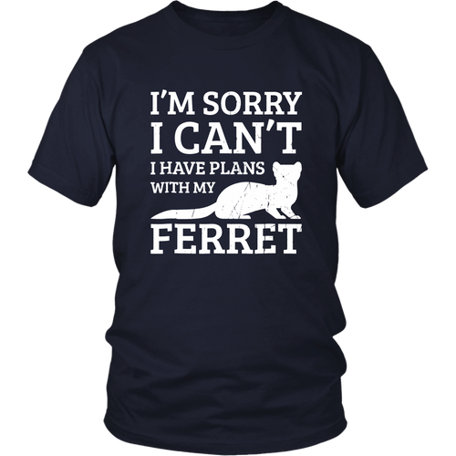 I Have Plans With My Ferret Tshirt TD Navy
