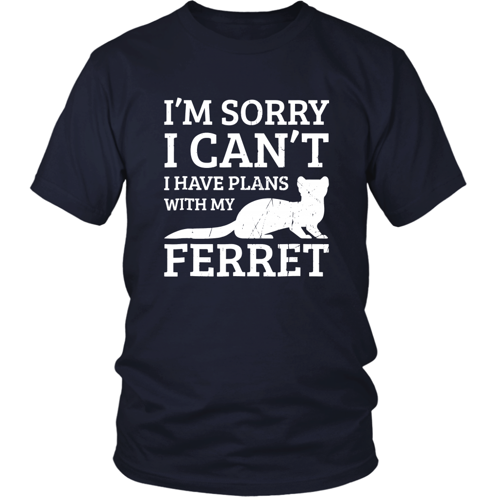I Have Plans With My Ferret Tshirt TD Navy