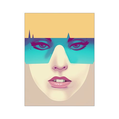 Lady Gaga glass 18x24