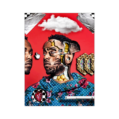 Kendrick Lamar many faces 18x24