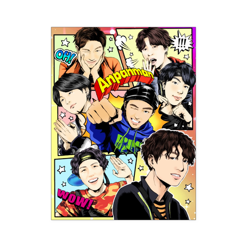 BTS TEAM ANIME 18X24