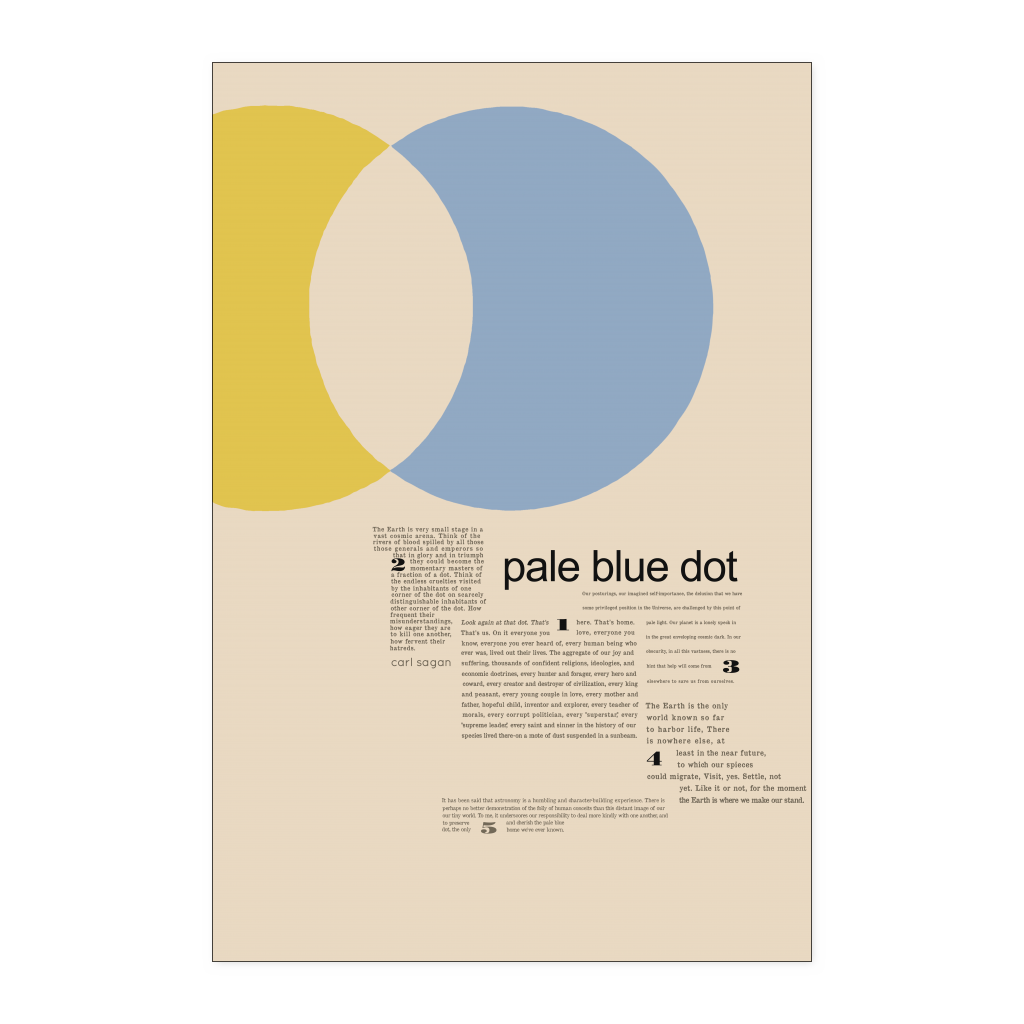 Pale blue dot 24x36
