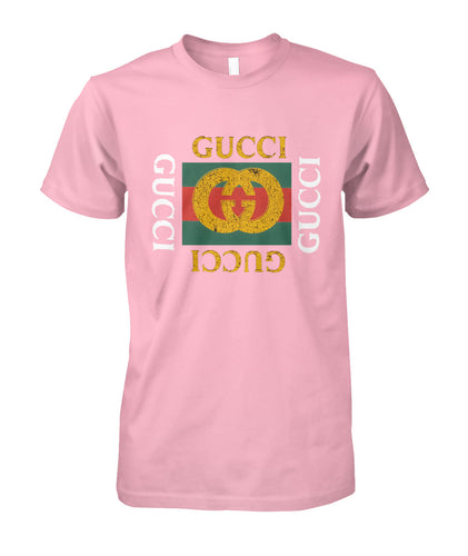 Gucci T-shirt Logo Pink Unisex Cotton Tee