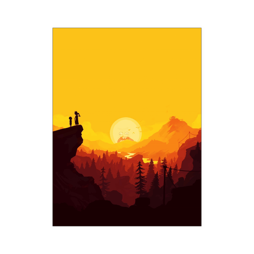 Rick And Morty Yellow wallpaper 18x24