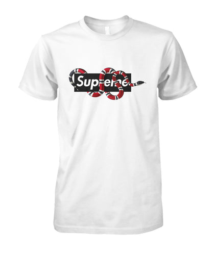 Gucci Supreme Snake White Unisex Cotton Tee
