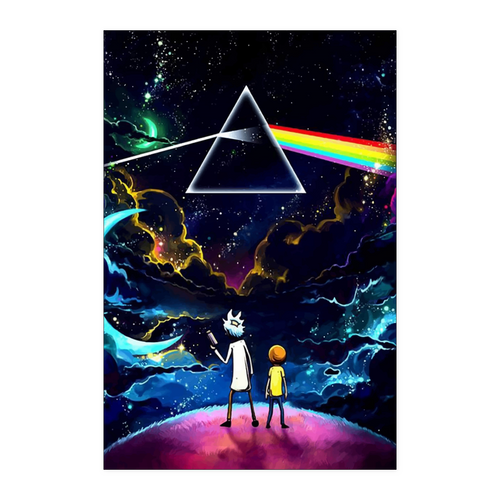 Rick Morty Rainbow 24x36