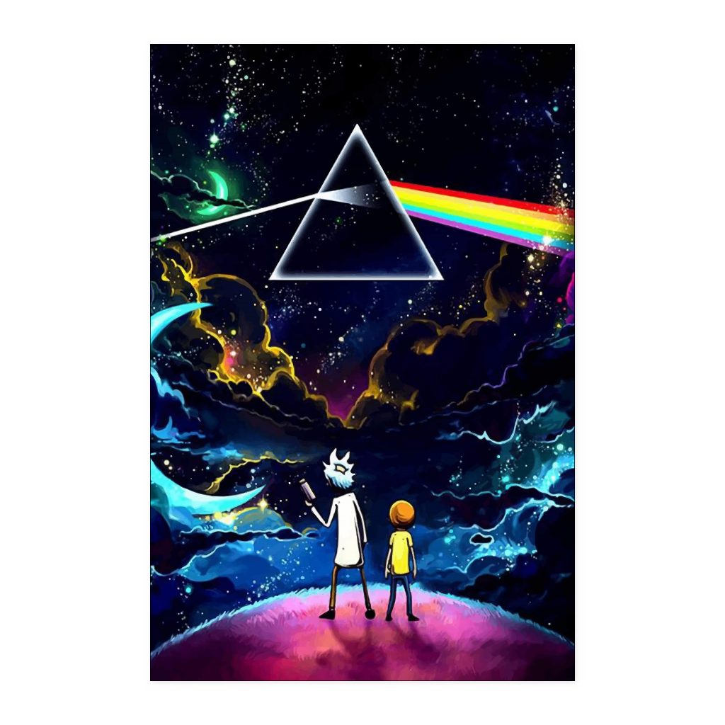 Rick Morty Rainbow 24x36