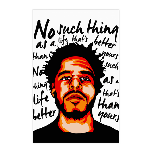 J cole lyrics 11x17