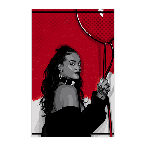 Rihanna Balloon 11x17