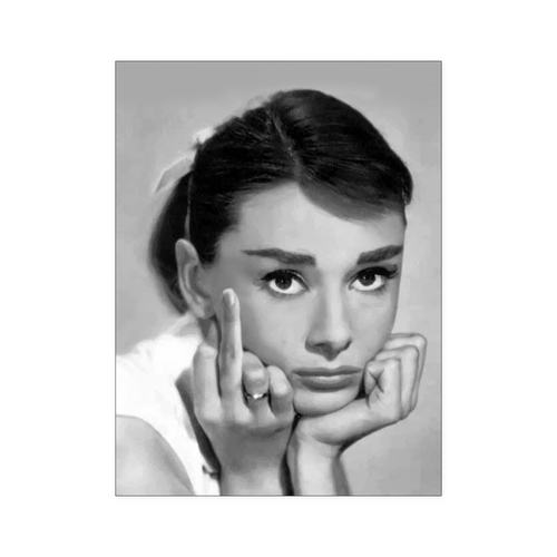 Audrey Fuck BnW 18x24