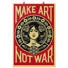 Make art not war poster kanh