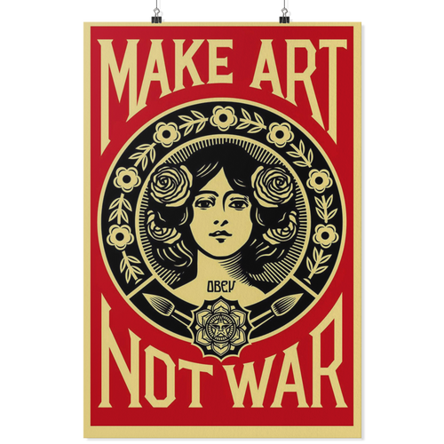 Make art not war poster kanh