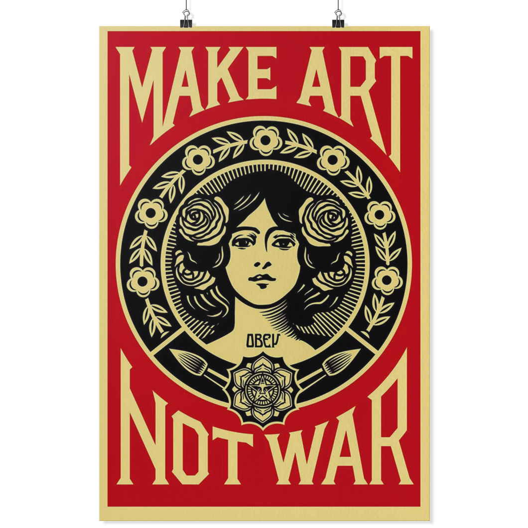 Make art not war poster kanh