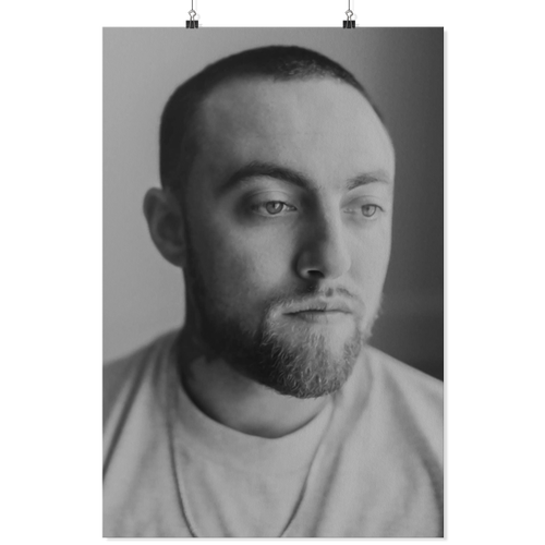 Mac Miller poster black&white kanh