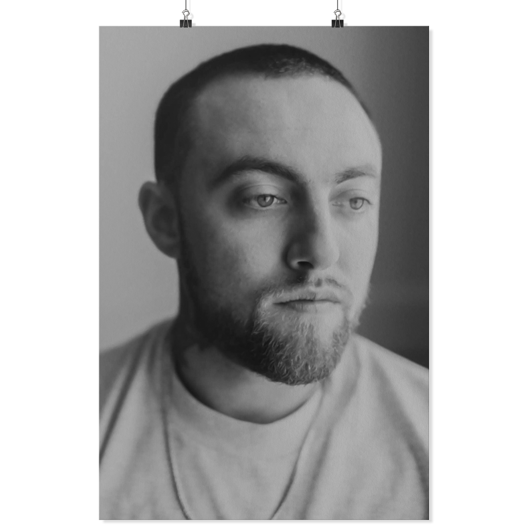 Mac Miller poster black&white kanh