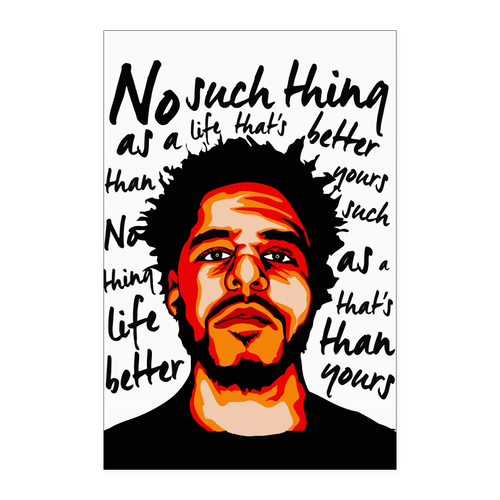 J Cole lyrics 24x36