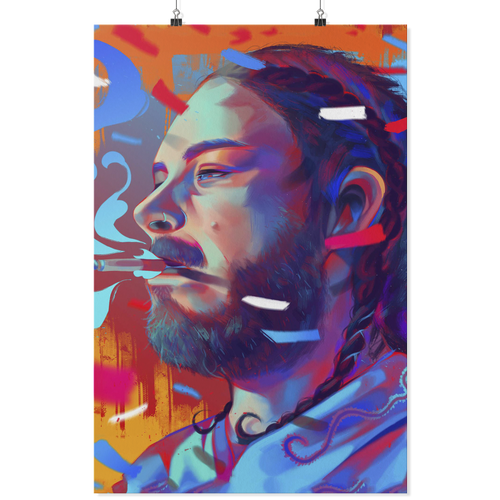 Post Malone 24x36 Poster TD
