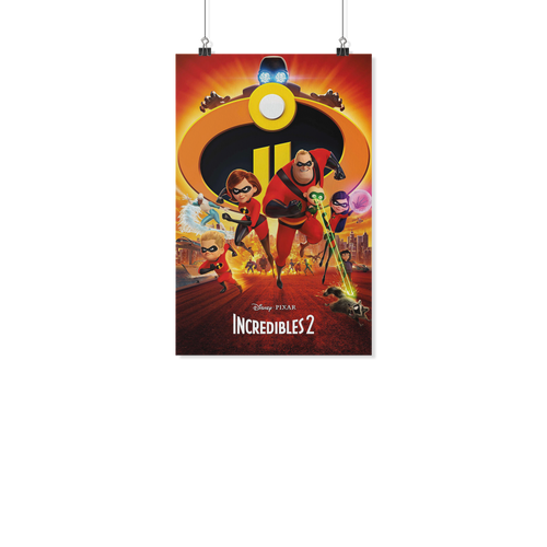 INCREDIBLES 2 ORANGE POSTER 11X17