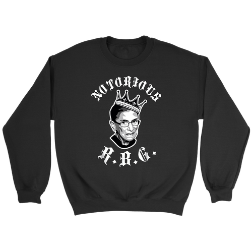 Funny Ruth Bader Sweatshirt TD Black White Letter