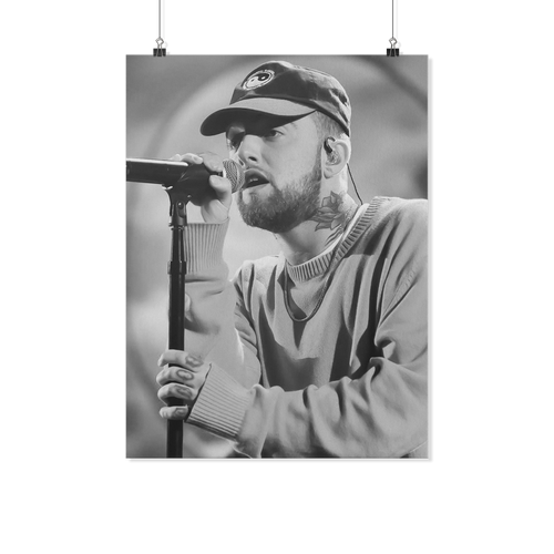 mac miller blue bnw 18x24